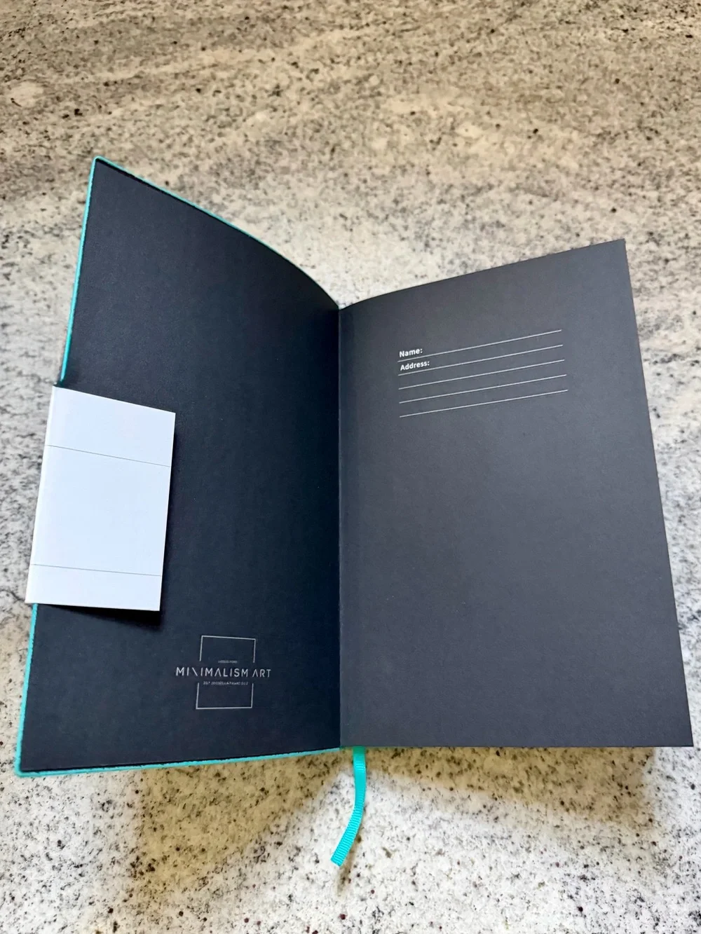 NWT Minimalism Art Teal Dotted Classic Sleek Notebook
